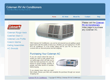 Tablet Screenshot of coleman-rv-air-conditioners.com